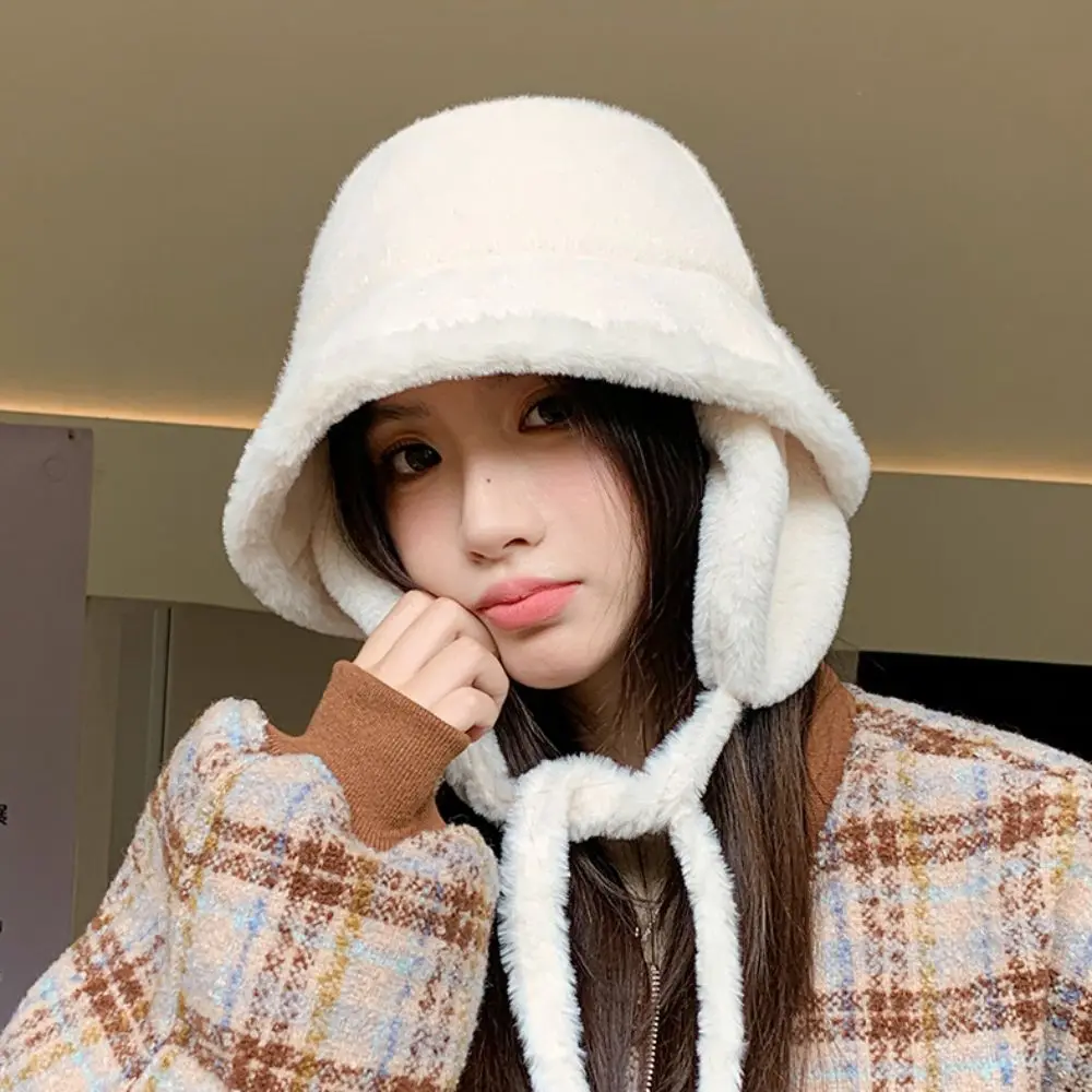 الموضة بلون الشتاء قبعة تدفئة حماية الأذن صوف مبطن المرأة قبعة الجولف نسيج القطن الفراء قبعة الشتاء الملحقات