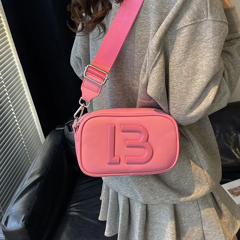 

2025 Women's Letter-Embellished Crossbody Bag, Vegan Leather Multi-way Shoulder Purse, Minimalist Commuter Handbag for Work