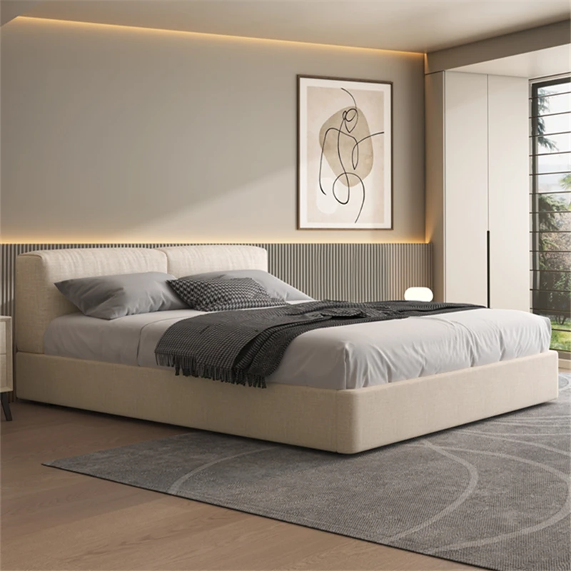 

Storage Headboard Double Bed Simple Full Size Design Loft Double Bed King Sleeping European Cama Box Casal Bedroom Furniture