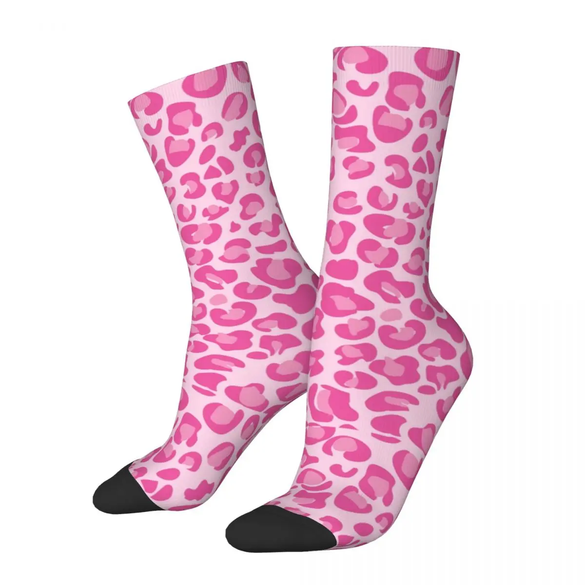 New Male Men Socks Harajuku Pink Leopard Print Sock Cheetah Animal Cats High Quality Women's Socks Spring Summer Autumn Winter