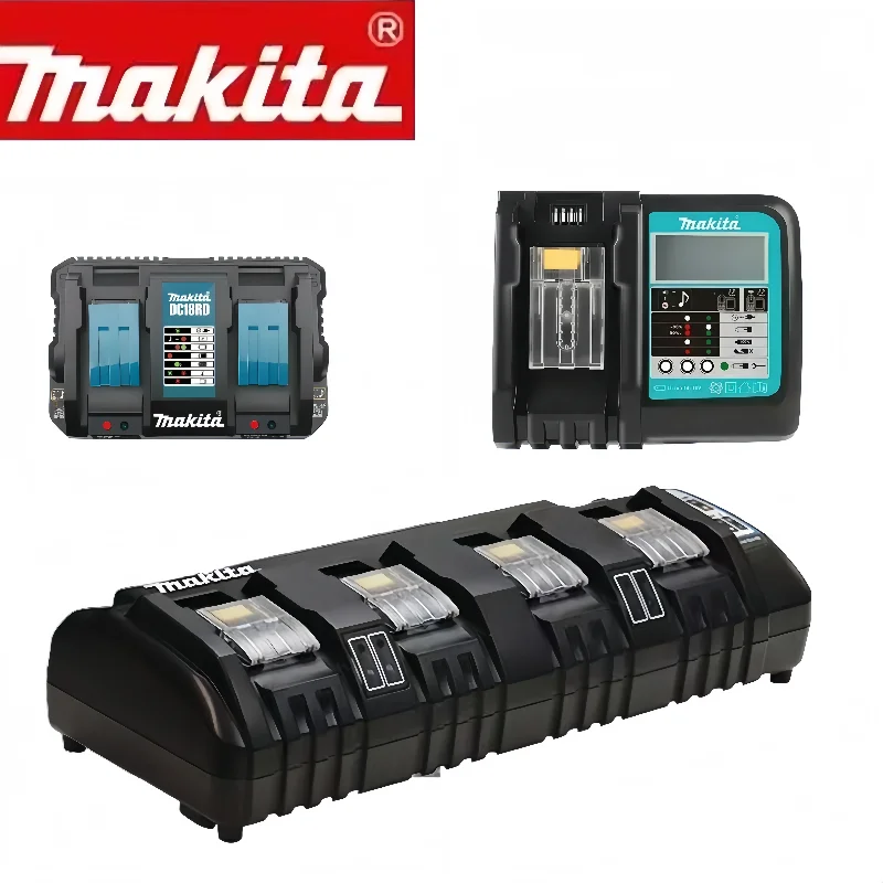 

DC18RD 18V Dual Charger Makita BL1830 BL1415 BL1430 BL1840 BL1850 BL1860 14.4V-18V Li-ion Battery Replacement 6A Charger.