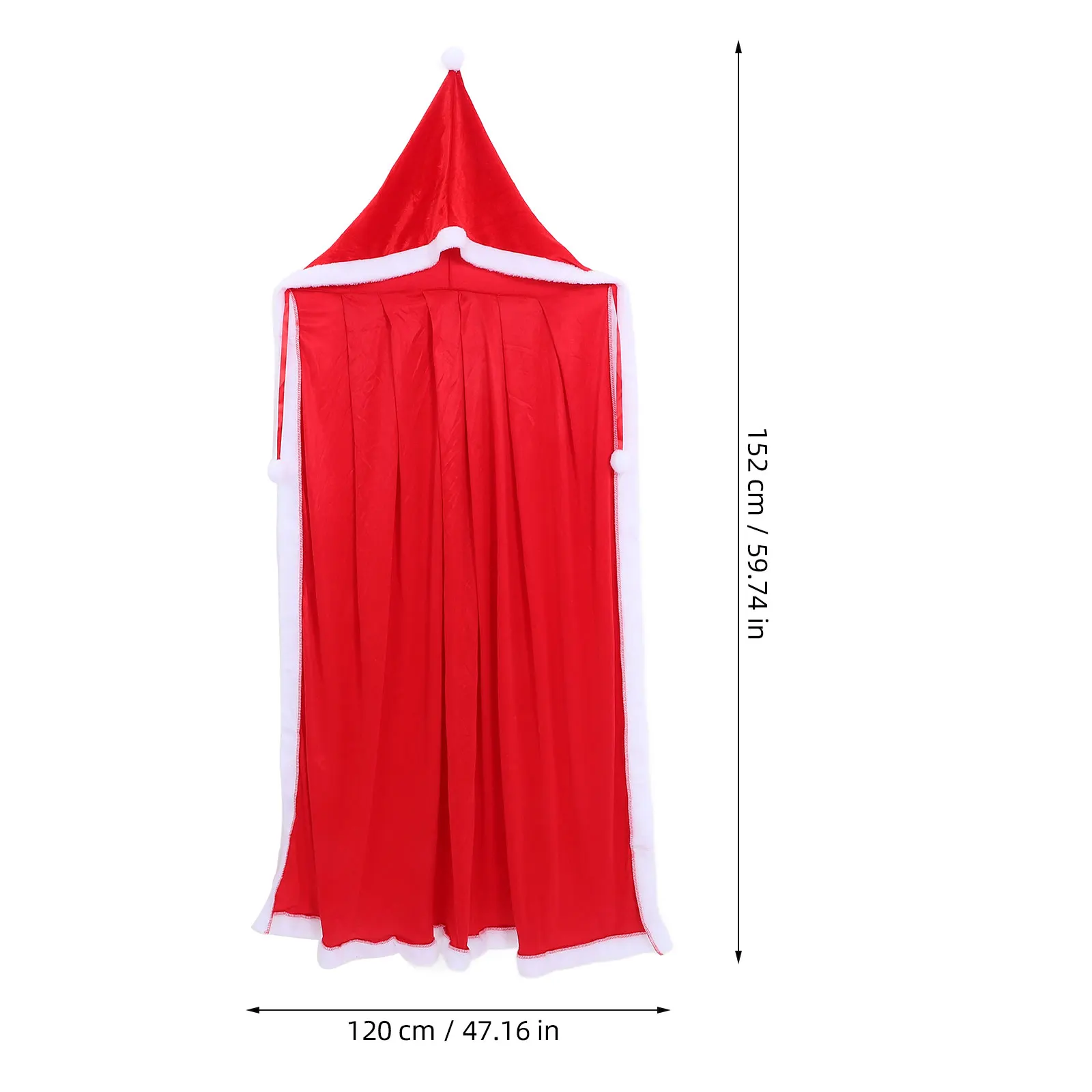 

Warm Santa Claus Cloak Hooded Christmas Costume Party Outfit For Women Men Xmas Cosplay Santa Cape Red Christmas Cape Party