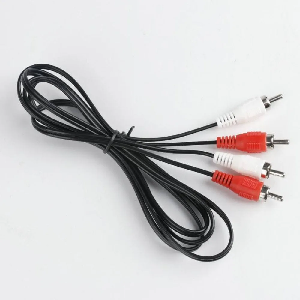 2RCA Male to Male Audio Cable Red White Dual Lotus Plug Gold Plated Stereo Sound Cord 1.5M for Amplifier TV Speaker DVD TV Box