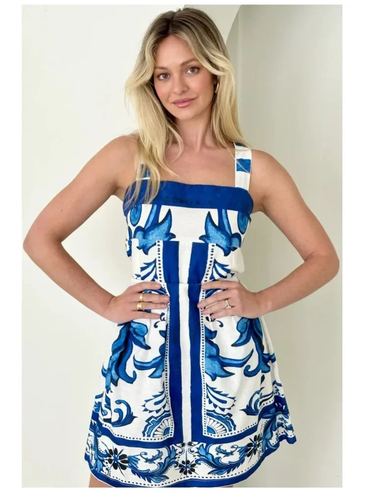 CPSYMYM femmes Sexy jarretelle imprimé robe courte été nouvelle femme dos nu décontracté Boho plage vacances robe