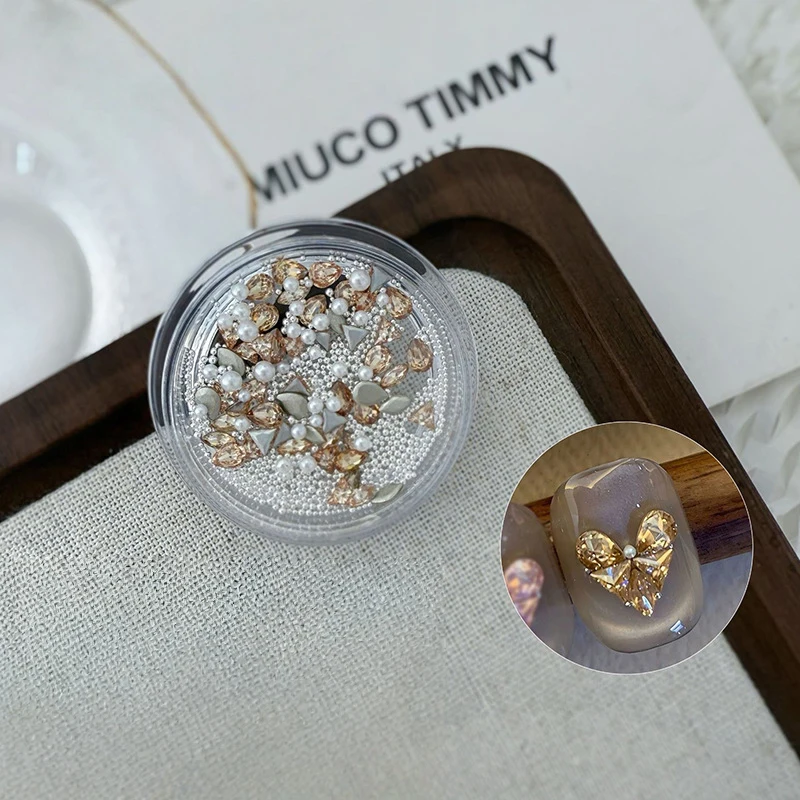 Emenda geométrica coração strass decoração da arte do prego material costura forma de amor cristal fundo plano gota de água zircão broca