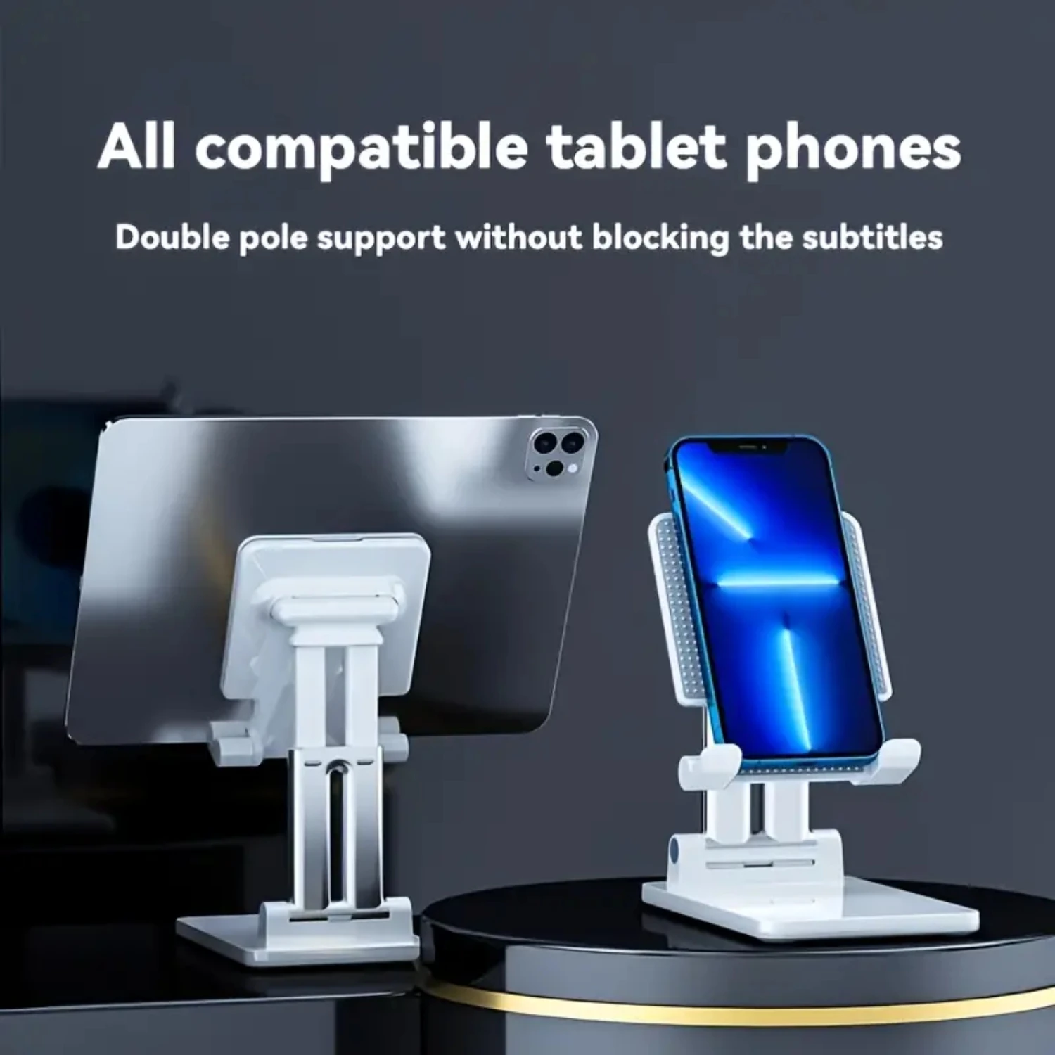 

Cell Phone Stand,Foldable Mobile Phone Stand, Height Angle Adjustable Stand For Live Streaming/Watching Video