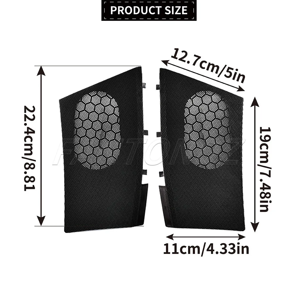 Linke und rechte Armaturenbrett-Lautsprecherabdeckung für VW Transporter T5&T5FL, Armaturenbrett-Lautsprecherabdeckung, schwarz 7H0857227 7H0857228 – Detail 2