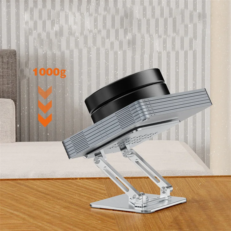 Ergonomic Hollow Cooling Aluminum Tablet Stand 360 Rotation Height Adjustable Desk Phone Mount For iPad