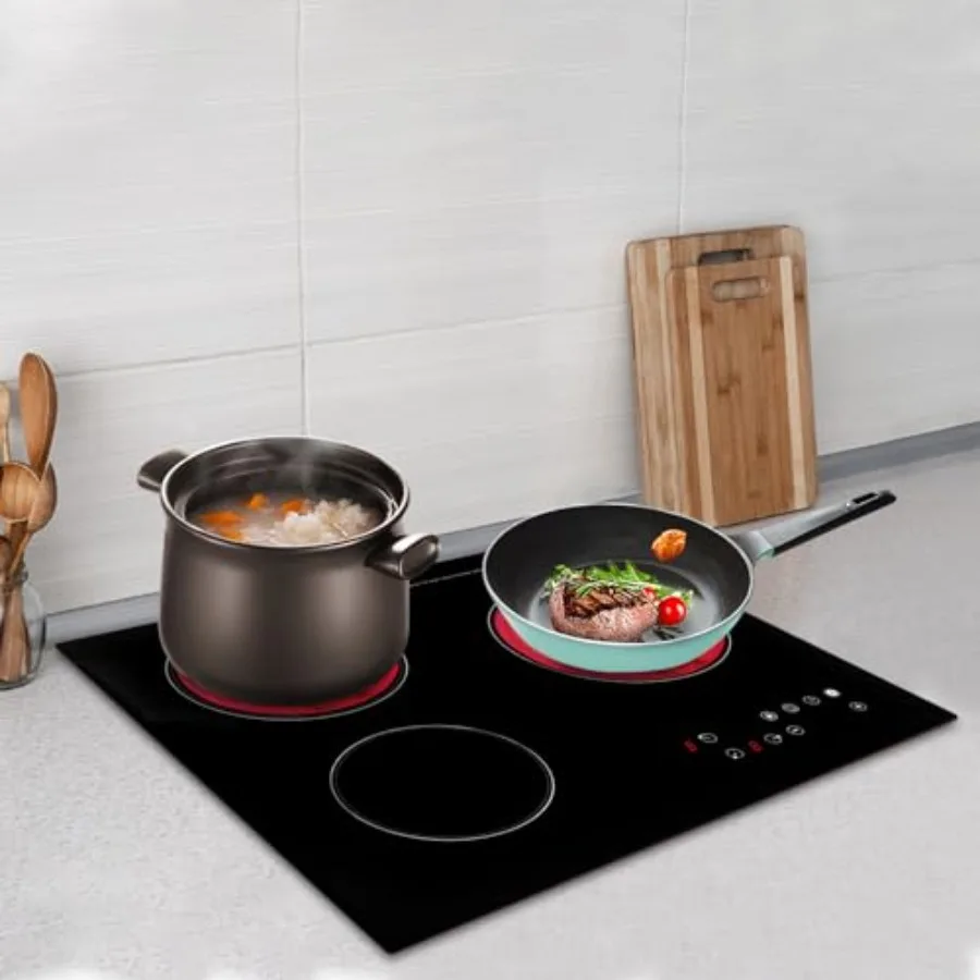 Ceramic Cooktop Electric Cooktop 3 Burners Radiant Electric Stove Top with Timer Child Safety Lock Sensor Touch Control 2600W 1