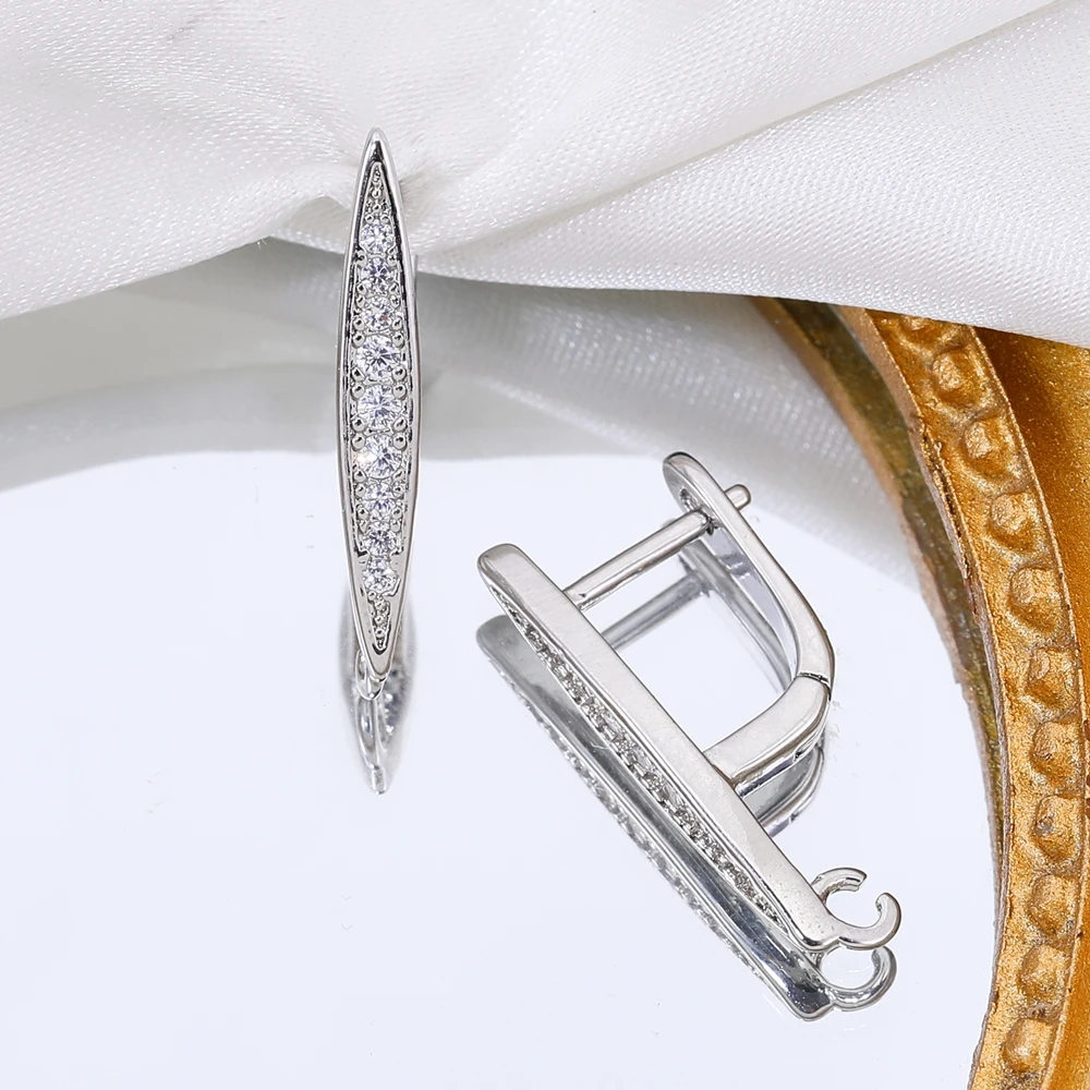 Juya 18K vergoldetes Kupfer, antiallergischer Verschluss, Ohrhaken, Zubehör für DIY-Ohrringherstellung für Damen – Detail 23