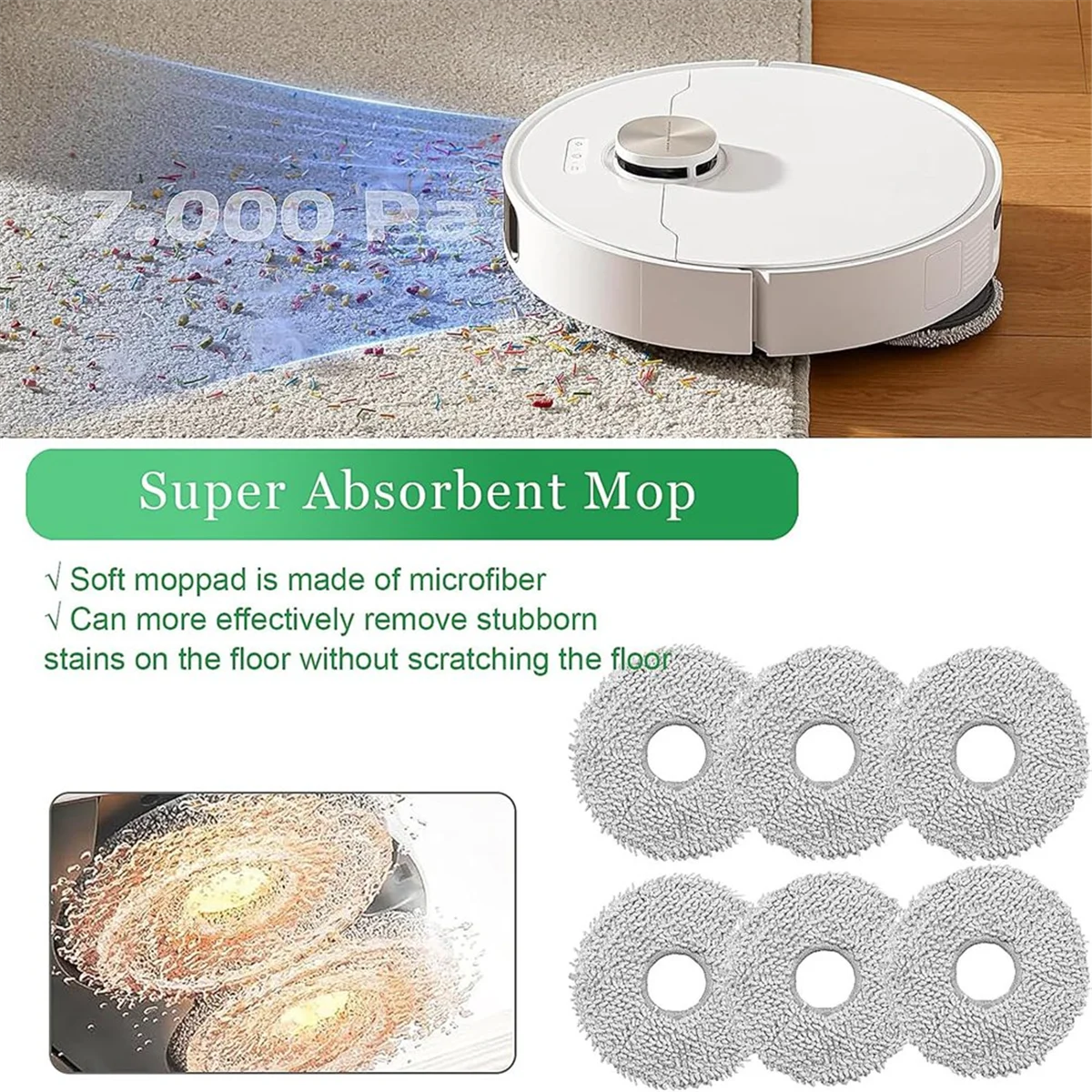 مجموعة ملحقات لقطع غيار المكنسة الكهربائية Dreame L10s Pro Ultra Heat، الفرشاة الرئيسية، المناديل، أكياس الغبار، المرشحات، الفرش الجانبية