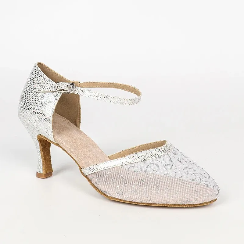 Evk Women Modern Dance Shoes Party Salsa Tango Ballroom Waltz Shoes Girls' Low Heels Closed Toe Latin Dancing Sandals Footwear