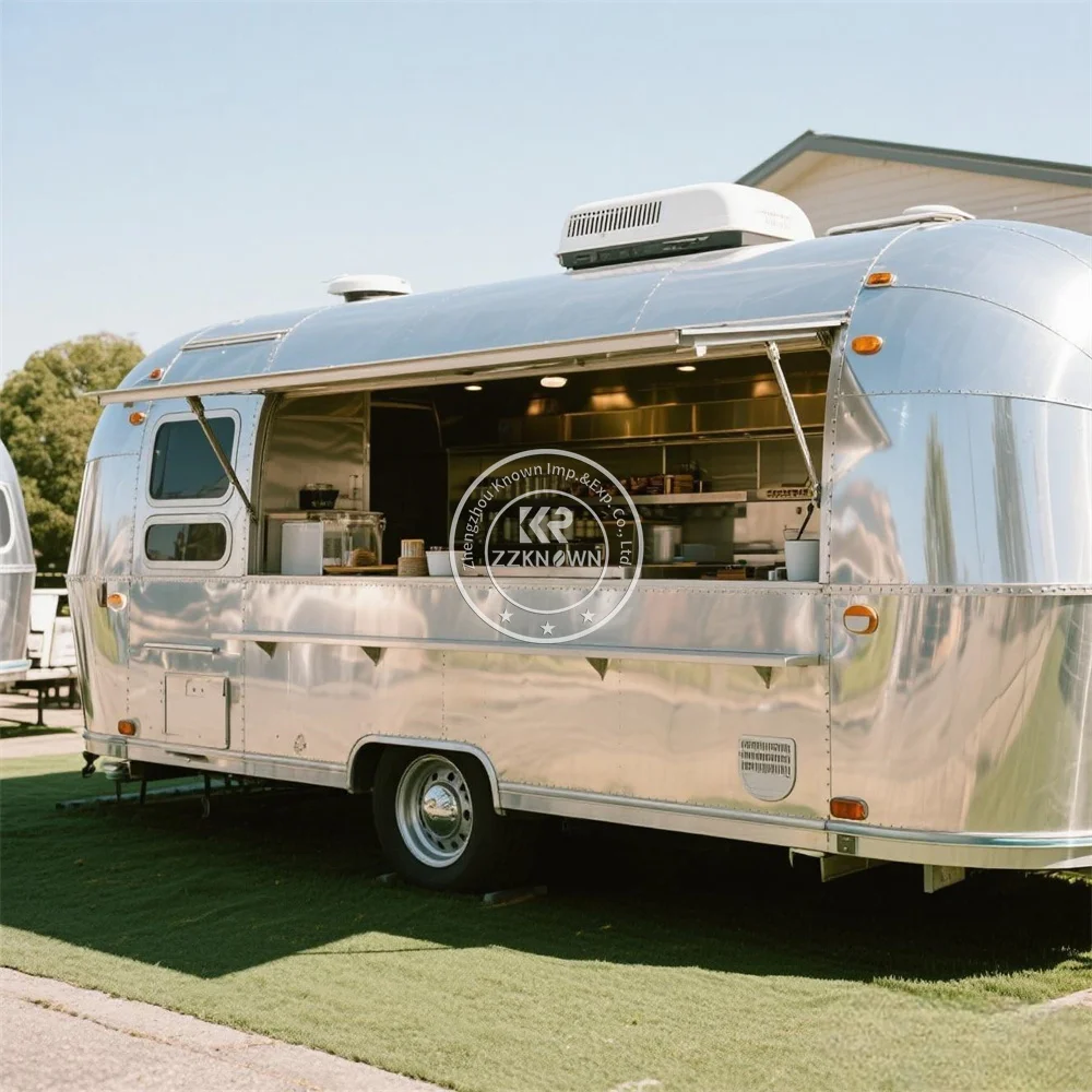

Catering Kiosk Fully Equipped Custom Mobile Kitchen Food Cart With Wheels Fast Food Truck Trailers for Sale Snack Coffee