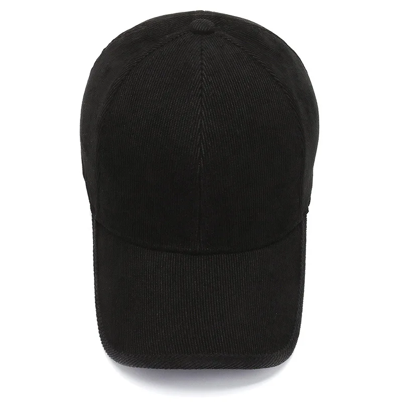 Gorra de béisbol de marca para hombre y mujer, gorro de pana dura, color liso, informal, Snapback, para Otoño e Invierno