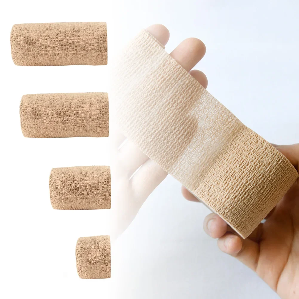 المتاح الذاتي ضمادة قطن لاصقة 2.5/5/7.5/10 سنتيمتر * 450 سنتيمتر لتضميد الجروح الطبية الشاش تحديد الشريط أداة الإسعافات الأولية في الهواء الطلق