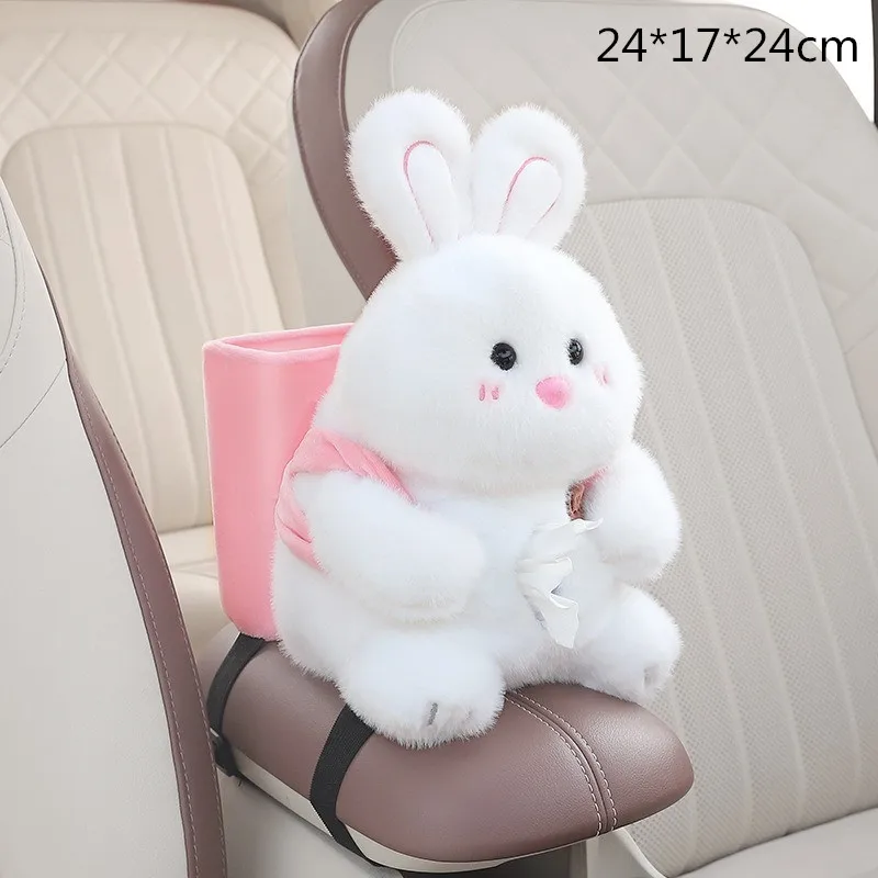 2in1 لطيف مسند ذراع السيارة صندوق الأنسجة صندوق القمامة مكافحة تسرب المياه فكرة جميلة صناديق السلع للمناديل الورقية المناديل المنظم #6