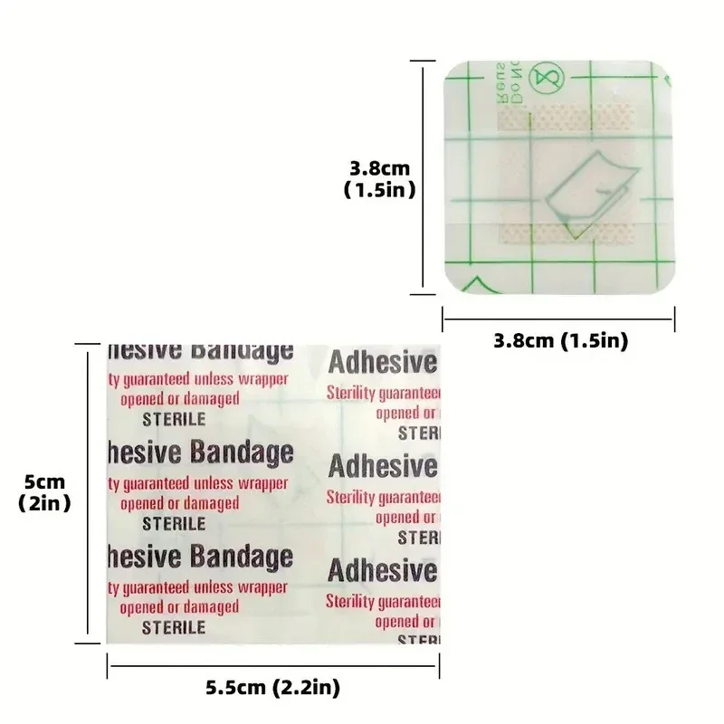 50pcs A Square Band-aid Breathable Disposable Transparent Square Adhesive Multifunctional Protection Breathable