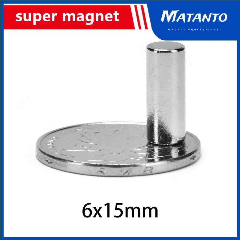 

5/10/20/50/100PCS 6x15 mm Disc Small Magnet 6*15 mm Thick Strong Cylinder Rare Earth Magnet N35 Round Neodymium Magnet 6x15mm