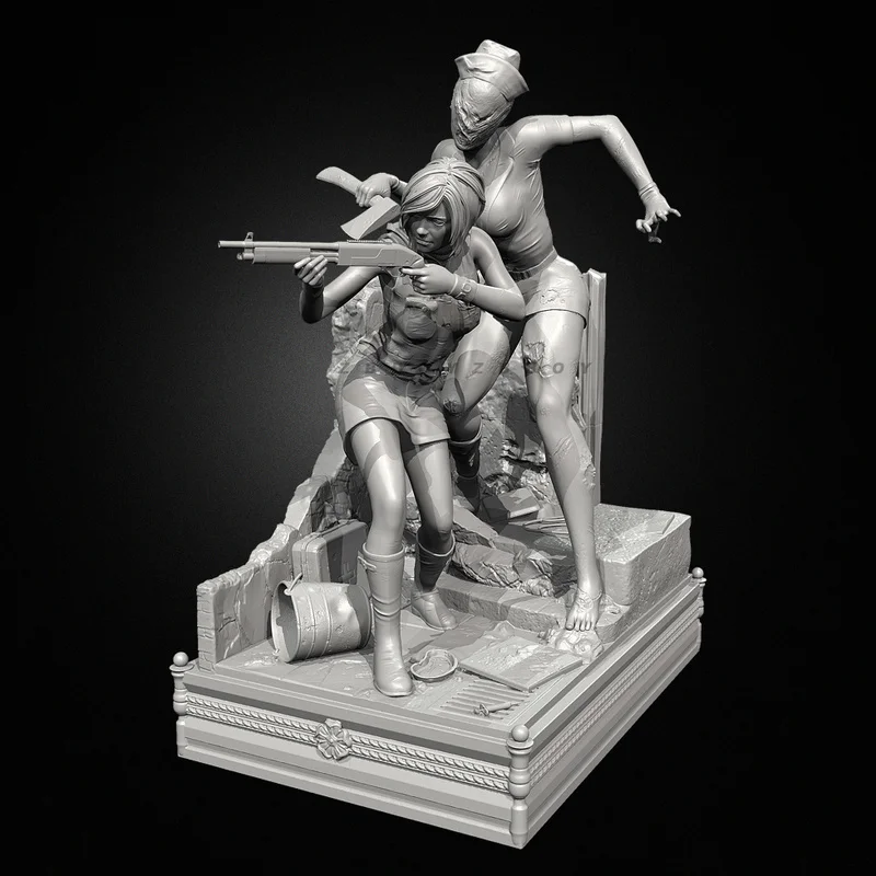 

38mm 50mm 75mm Lonely Ridge Terror Zone Resin Model Figure Gk Micro Miniature 3d Printed White Model Toy Unassembled unpainted