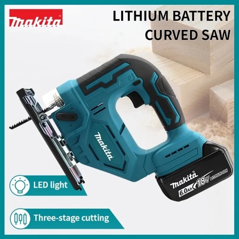 Makita Brushless Jigsaw LXT 18V DJV182Z 340W Electric Jig with Saw Blade Cordless Top Handle Jigsaw without Battery DJV182