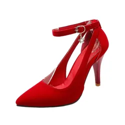Shoes Woman 2017 New Arrival Wedding ladies high heel shoes Fashion Sweet Dress pointed toe Women Shoes Pumps Big size 28-54 E-1