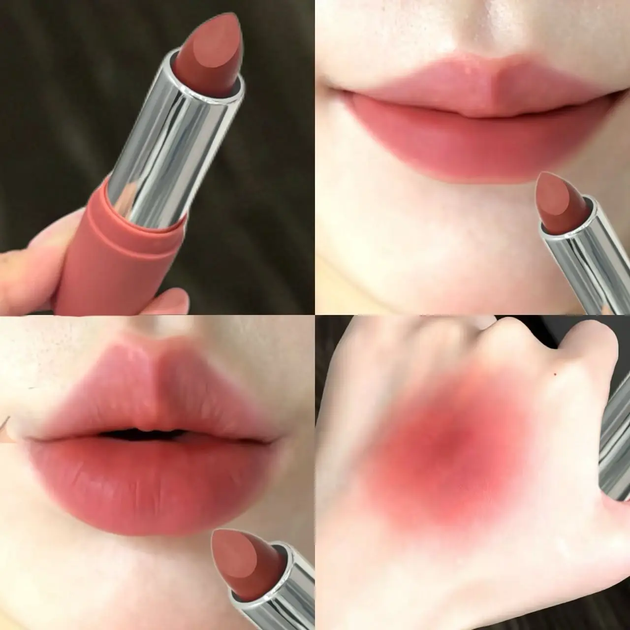 Clear Matte Lipstick, Soft and Non-Drying Texture, Long-Lasting and Non-Stick, Natural Color Range, Suitable for All Skin Tones, Lip Cosmetics
