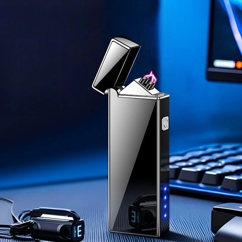 Dual Arc USB Rechargeable Windproof Lighter, High-end Creative and Personalized Windproof Smart Cigarette Lighter