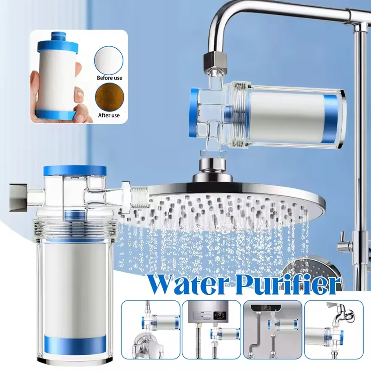 PP cotton filter used for water purifier filtration can capture rust and impurities for easy installation and replacement image 3