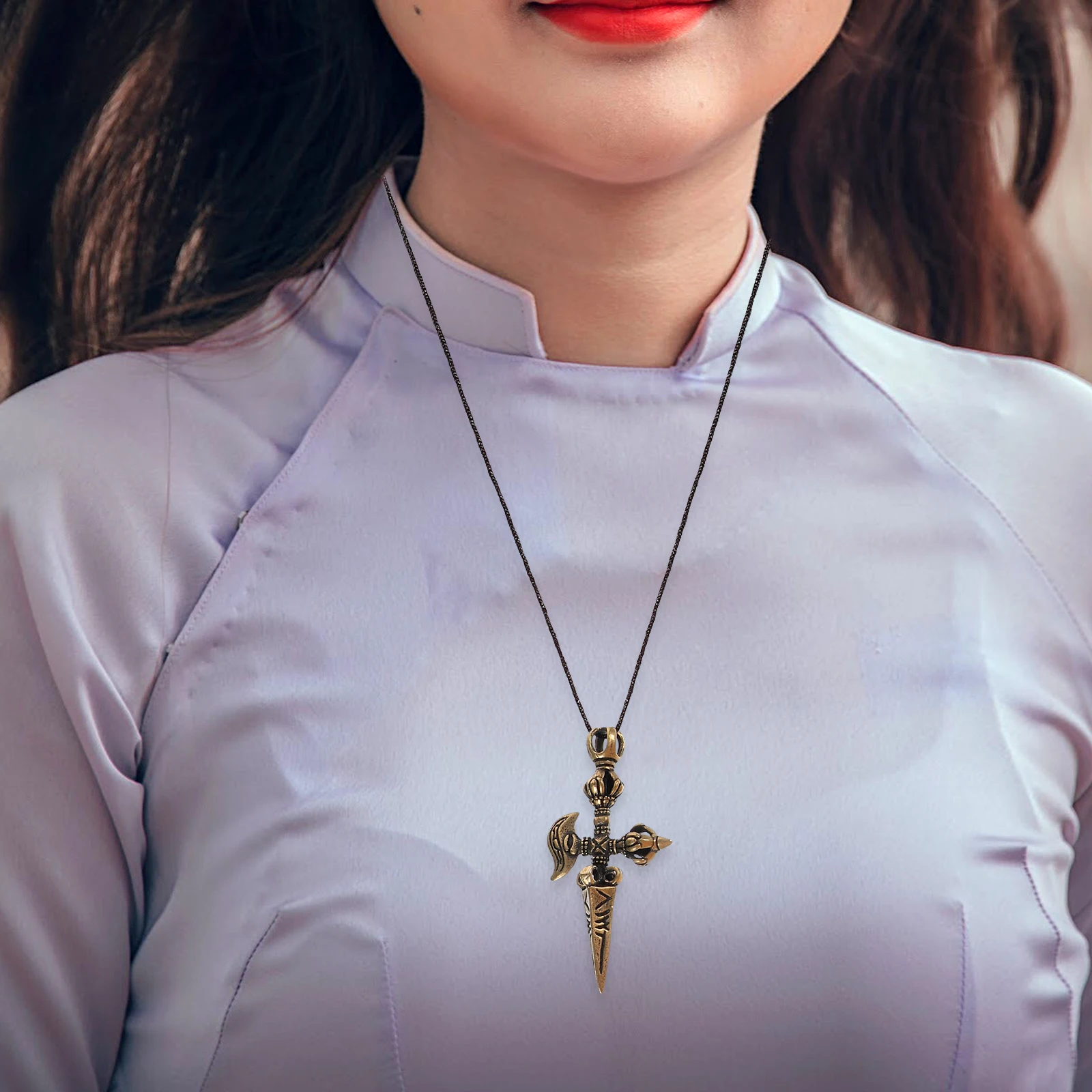 

2Pcs Vajra Pestle Pendant Copper Durable Hanging naments DIY Decor Car Key Bag Backpack Pendants Jewelry Crafts