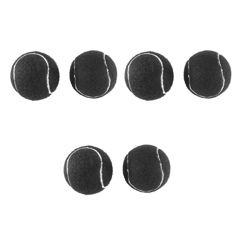 6 PCS Precut Walker Tennis Ball For Furniture Legs And Floor Protection, Heavy Duty Long Lasting Felt Pad Covering,Black