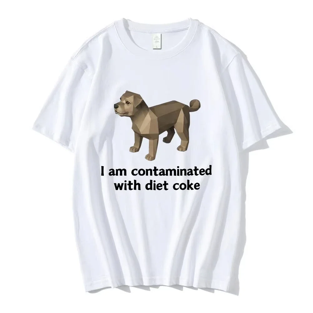 Je suis contaminé avec la Coke diététique drôle chien Meme T-shirt femmes vêtements Vintage à manches courtes T-shirt décontracté t-shirts