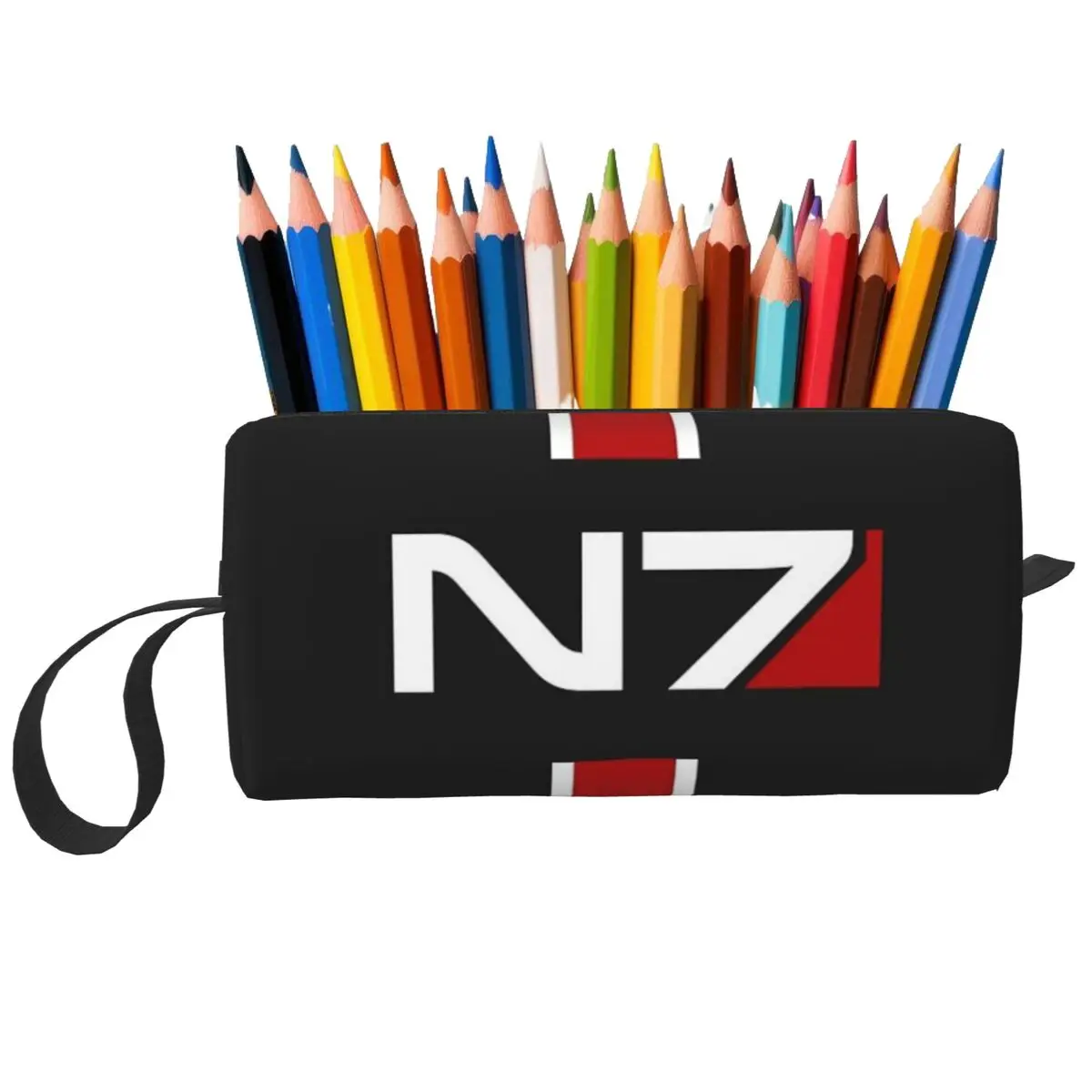 Emblem, Mass Effect Makeup Bag Cosmetic Organizer Storage Dopp Kit Toiletry Cosmetic Bag for Women Beauty Travel Pencil Case