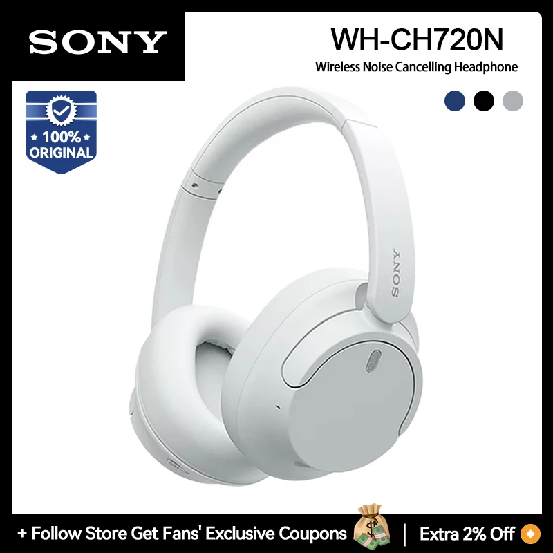 SONY WH-CH720N Sony WH CH720N Wireless Noise Cancelling Headphone Ambient Sound & Adaptive Sound Control Up to 35h Battery Life