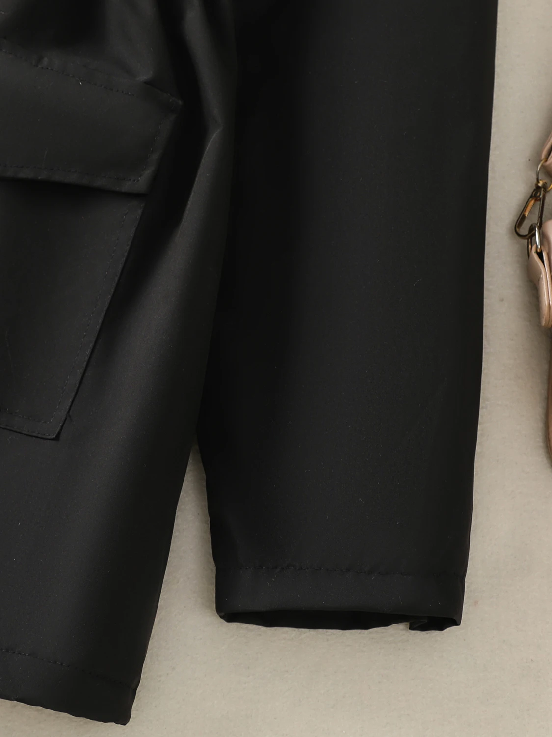 معطف سترة بقلنسوة من Faionable ملابس شتوية نسائية قطن Fce مبطن Jaet Sli Commute Sle طويل Sve #4