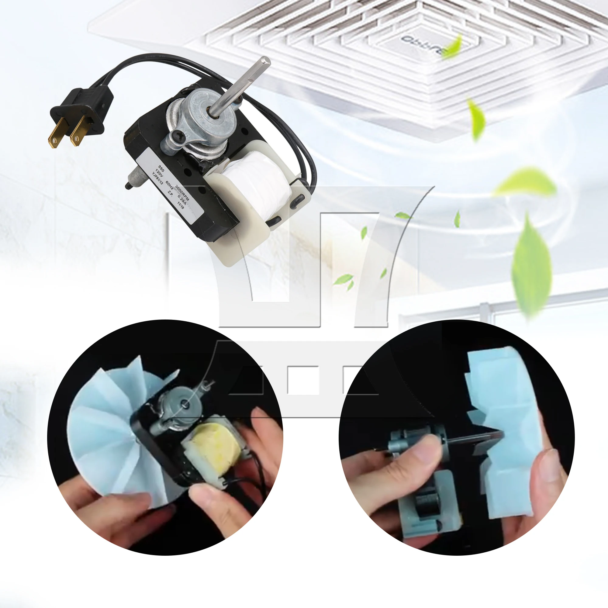 BQLZR Bathroom Electric Fan Motor Replacement for 50CFM Bathroom Exhaust Fans