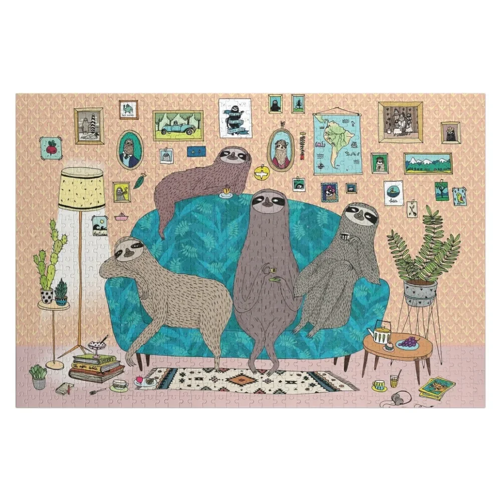 

Lazy Sloths Jigsaw Puzzle Personalized Child Gift Iq Puzzle