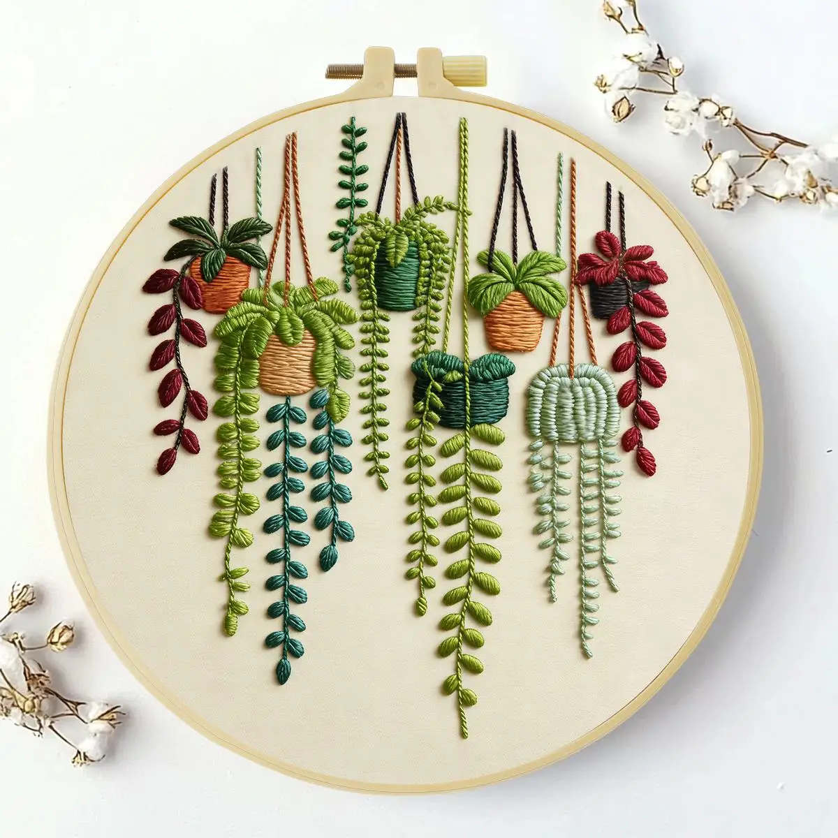 1 Stück 20X20CM/15X15CM 7,87/6,3 Zoll Wolkenkratzer Stickerei Starter-Kit DIY-Kit DIY-Stickerei-Set Handarbeiten Nadelkunst Heimdekoration – Detail 1