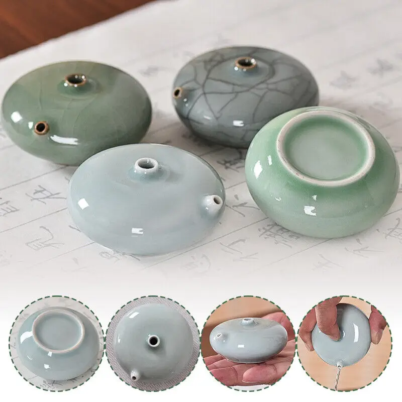 Water Drop Ceramic Inkstone Calligraphy Water Cup Ink Drop Pot Four Treasures Of The Study Porcelain Water Dropper Container