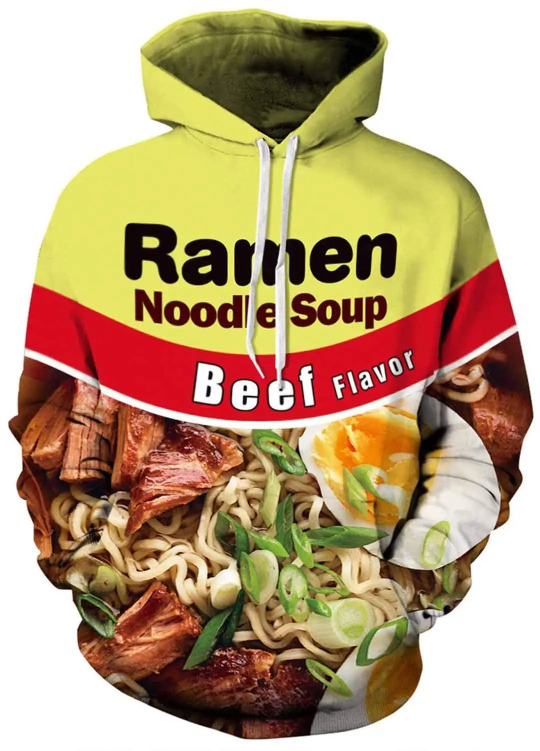 3D Ramen tavuk erişte çorba Hoodie sığır kazak erkekler kadınlar için pamuk sevimli sonbahar kazak Unisex rahat ceket eşofman