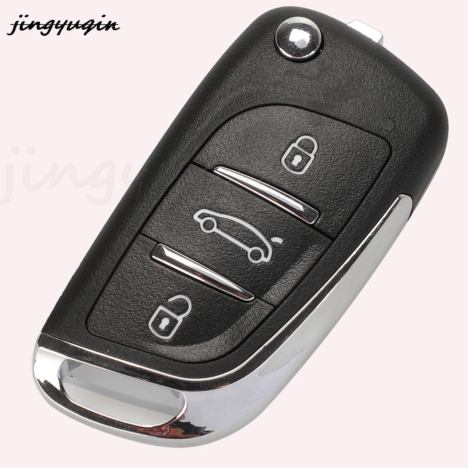 jingyuqin 2/3 przyciski zmodyfikowany składany pilot zdalnego sterowania FSK 433Mhz ID46 Chip Ce0523 dla Citroen DS 3 2014-2015