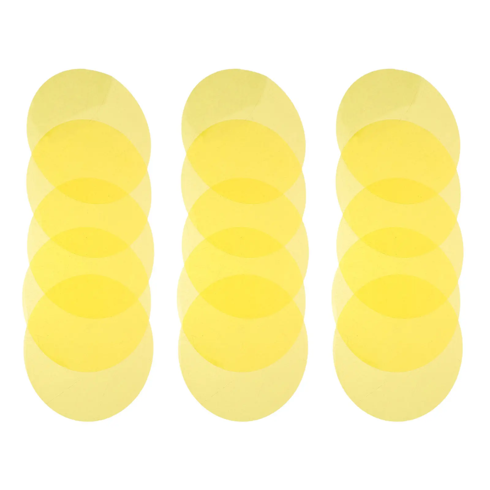 15Pcs Round Color Filter Sheets Self-Adhesive Correction Gel Film Easy Install Lamp Headlight Light Color Change Transparent