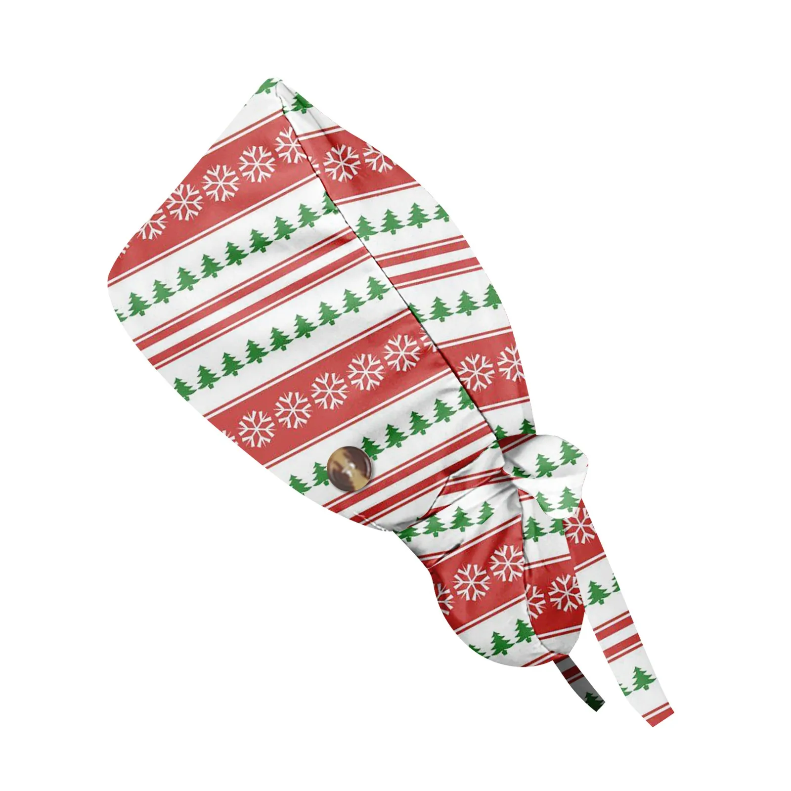 Długie włosy Kapelusz roboczy Moda Świąteczny nadruk Regulowana czapka robocza Salon kosmetyczny Czapka do karmienia Kobiecy kapelusz chirurgiczny Czapki do szorowania Acces