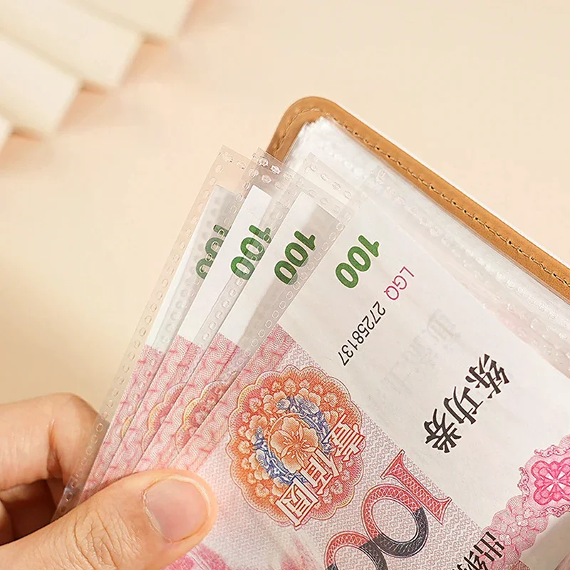 PU Leather Envelopes Money Saving Reusable Challeng Saving Money Notebook Savings Binder Budget Savings Challenges Book - view 2