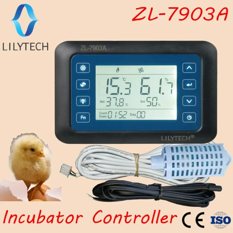 ZL-7903A, Lilytech , 100-240Vac, PID, Super Multifunctional Automatic Temperature and Humidity Incubator Controller, ZL-7901A