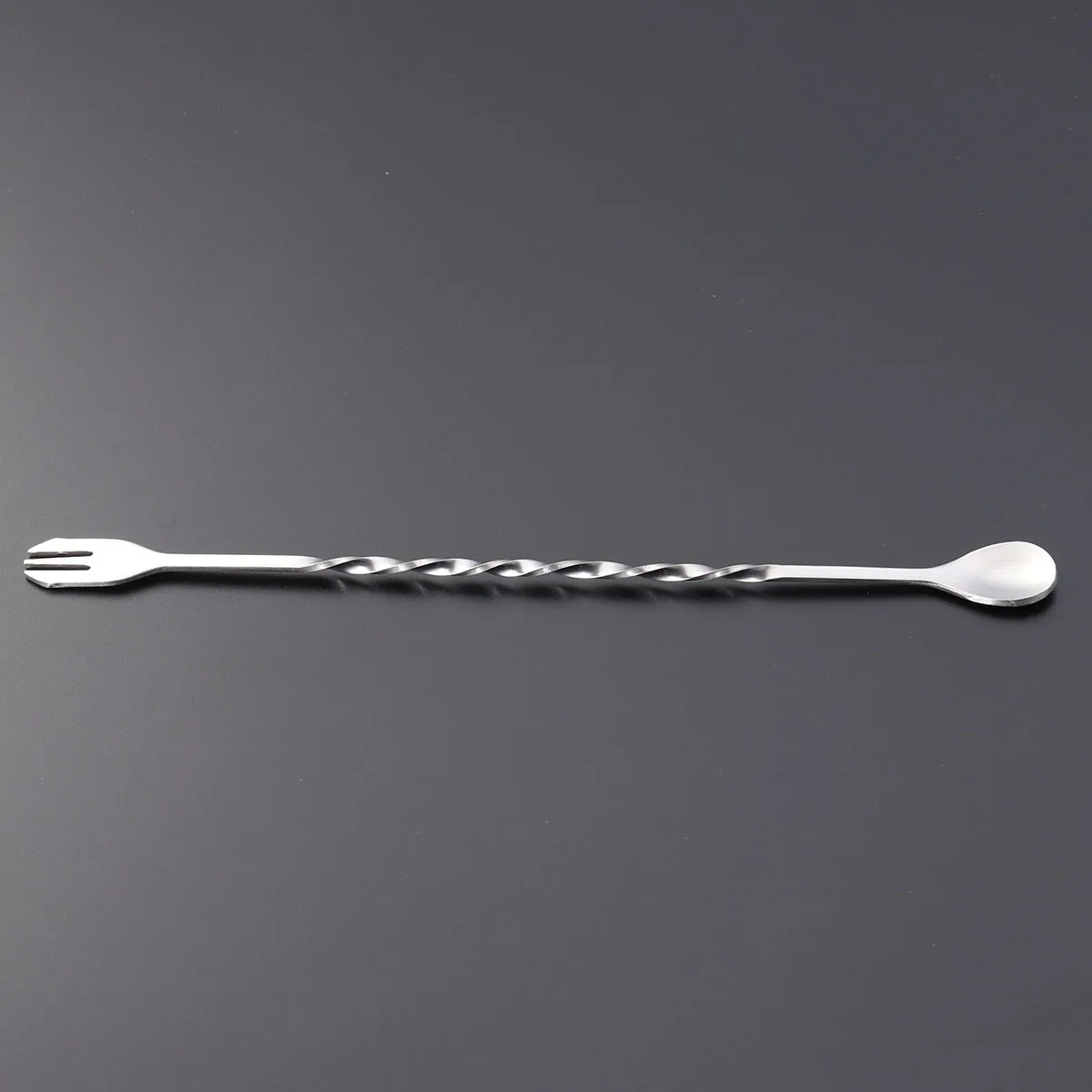

32Cm Stainless Steel Swizzle Stick Cocktail Mixing Fork Spoon for Bar Coffee Shop Restaurant Home Entertainment