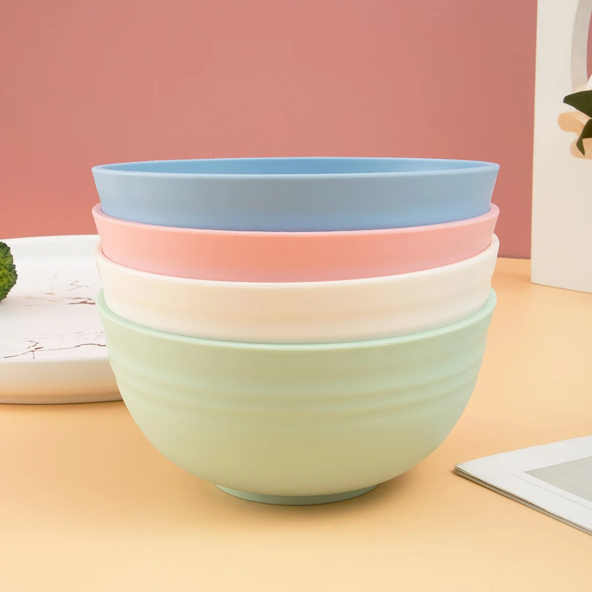 4pcs Plastic Bowl Suitable For Home Kitchen Restaurant Wedding Party Snacks Pastry Fruit Dried Fruit Can Be Reused JJ2815