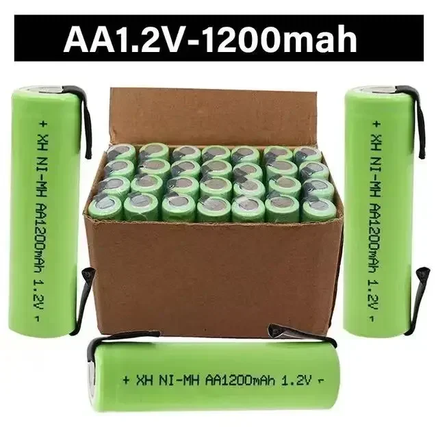 Akumulator AA bateria 1.2V 1200mAh AA NiMH z lutowaniem do DIY elektryczna maszynka do golenia gryzaki akumulator bezpieczeństwa