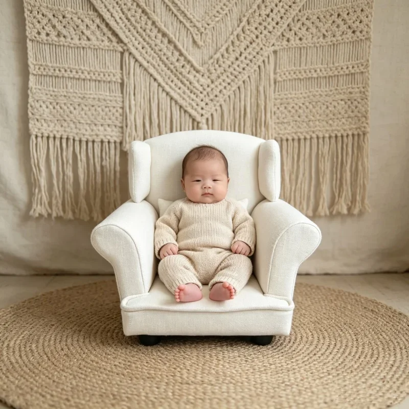 Chaise-lit pour séance photo de bébé, accessoire de studio pour nouveau-né, mobilier de pose pour enfants, outil de photographie commémorative pour nourrissons