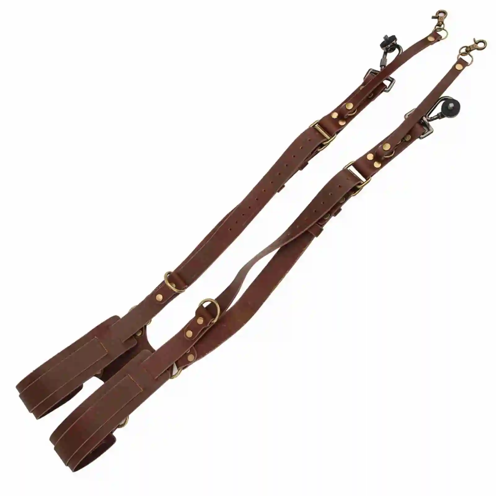 

Ремень для камеры, регулируемый, с двойными кожаными заклепками, двойной плечевой ремень для цифровой камеры, аксессуар