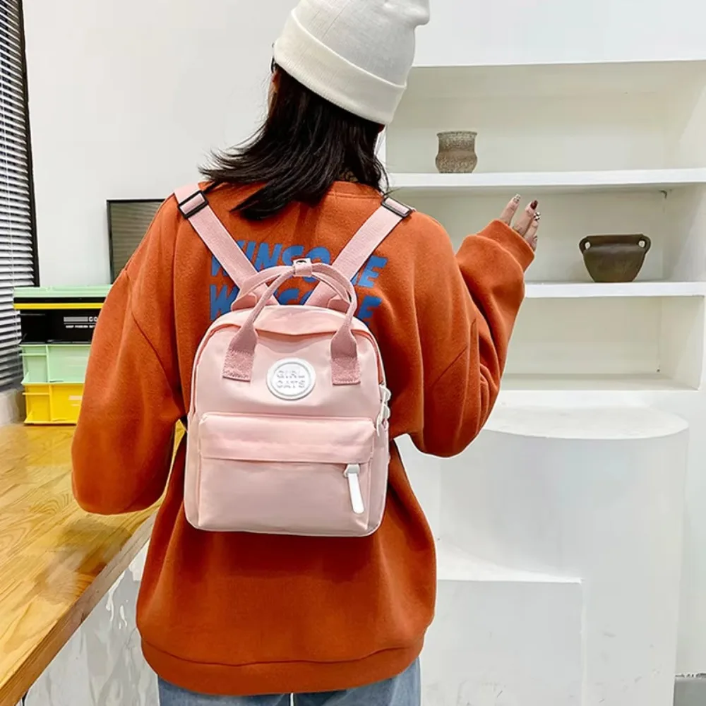 Backpacks for Children 2022 New Girls\' School Bag Retro Women Mini Backpack Fashion Solid Color Small Backpacks Student